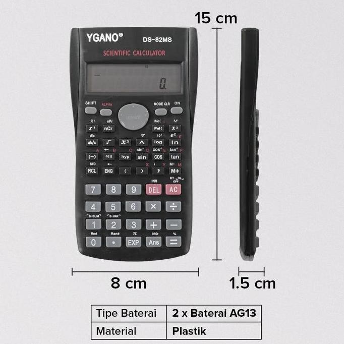

restock YGANO Kalkulator Elektronik Scientific Calculator Black