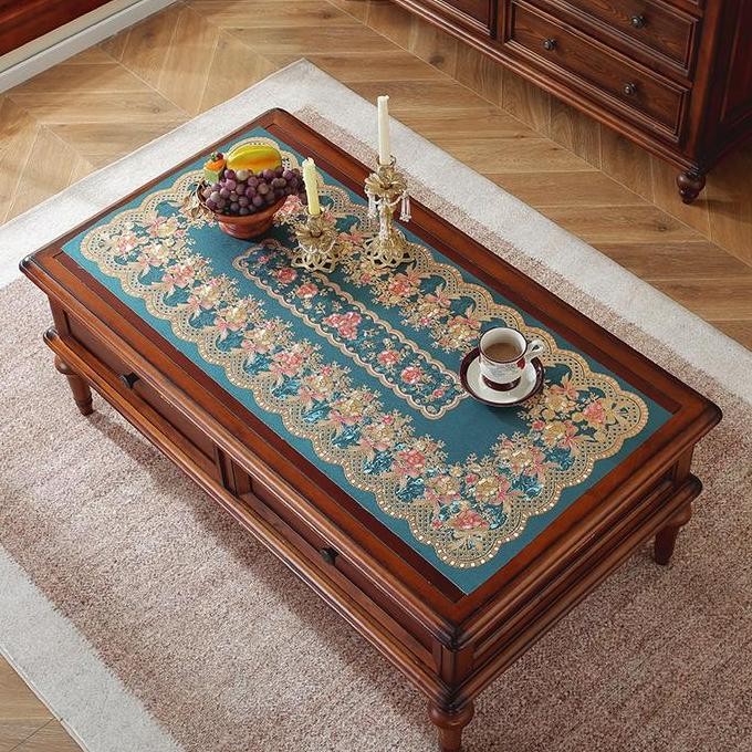 <COD> Loyal Bosque Taplak Meja Tamu / Alas Makan dengan Kualitas Tinggi Berenda Anti Air 45x90CM /50