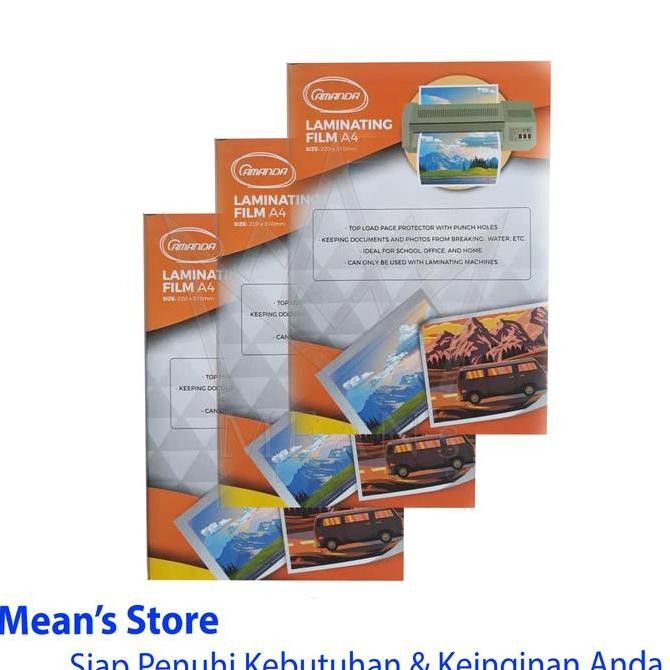 

ready !!! Plastik Laminating Amanda Ukuran A4 100 Micron / Plastik Press A4