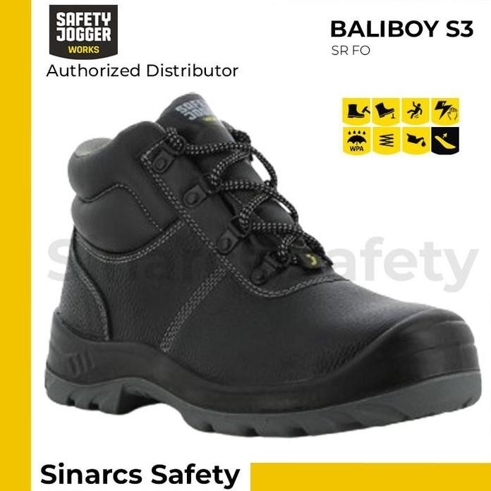 

Terlaris Sepatu Safety Jogger Baliboy S3 Mid - Black / Hitam