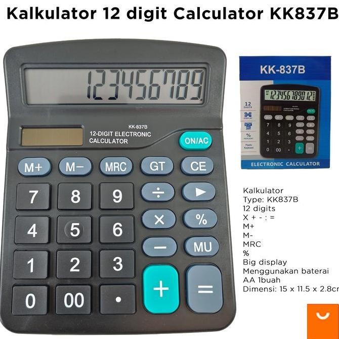 

restock Kalkulator 12 digit Calculator KK837B
