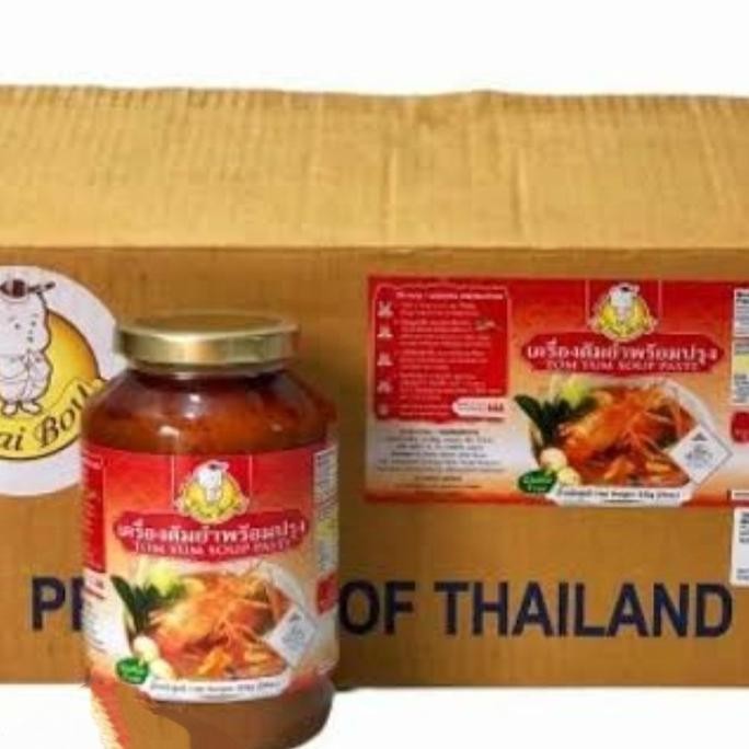 

TERLARIS Bumbu Soup Tom Yam Thai Boy / Saus Tom Yam 12 825 gr per karton ready