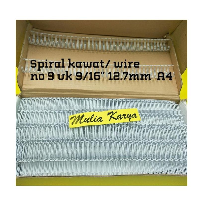 

ready !!! Spiral Kawat Jilid A4 No.9 ukuran 9/16 12.7 mm