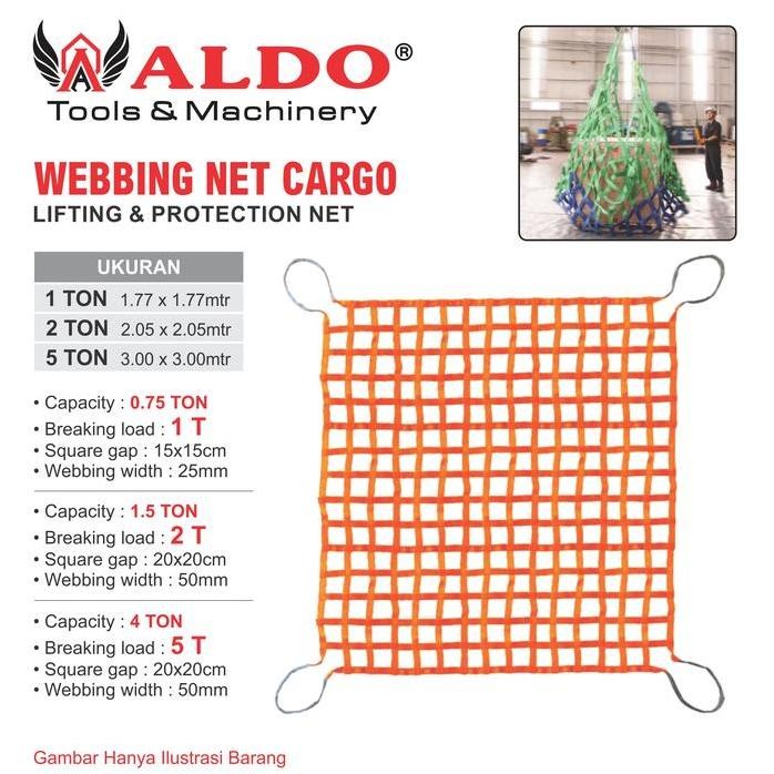 

Terlaris Webbing Net Cargo / Jaring Angkat Barang / Lifting & Protection Net / Jaring Cargo / Jaring Pengaman Merk Aldo