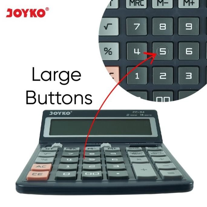 

restock JOYKO CC-34 KALKULATOR CHECK CORRECT 14 DIGIT -CALCULATOR DESKTOP CC34