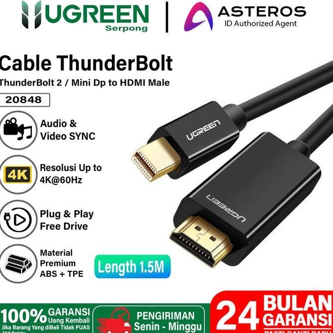 Ugreen Kabel Mini Displayport To Hdmi Kabel Converter Thunderbolt