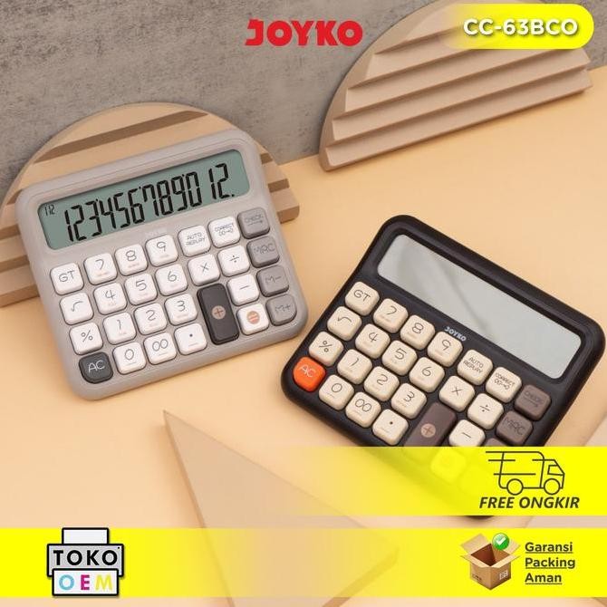 

restock JOYKO KALKULATOR WARNA PASTEL CC-63ACO CC-63BCO KALKULATOR LUCU 12 DIGITS MECHANICAL BUTTON