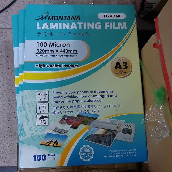 

ready !!! Plastik Laminating A3 Amanda 100 Micron / Laminating Amanda A3