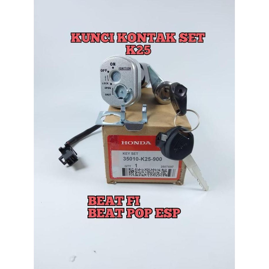 KUNCI KONTAK SET K25 MOTOR HONDA BEAT FI BEAT POP KARBU KUALITAS ORI