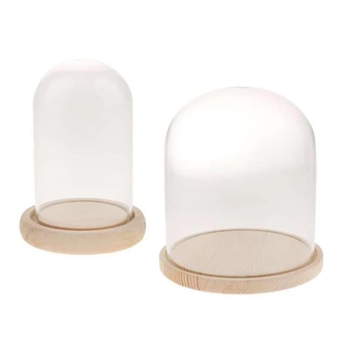 Flower Glass Dome Classic / Kubah Kaca Bunga / Kubah Display Kaca Transparan / Display Dome / Glass 