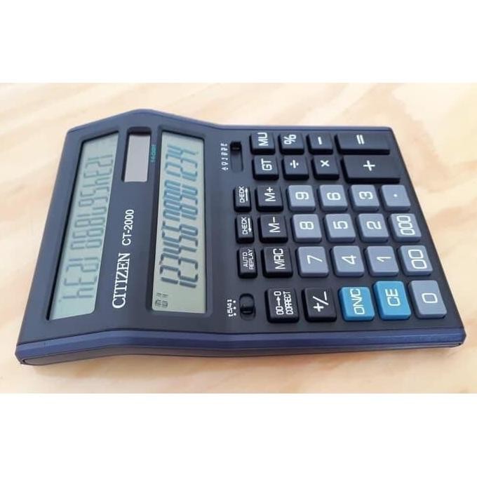 

restock Kalkulator Citizen CT 2000 2 layar Kalkulator 14 Digit 2 Layar CT 2000