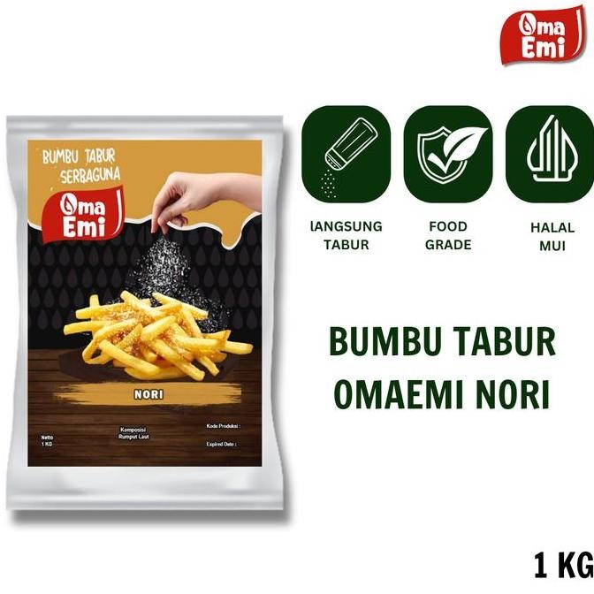 

TERLARIS BUMBU TABUR NORI HALAL KEMASAN 1000GR KUALITAS TERJAMIN ready