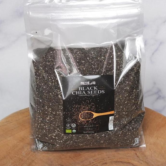 

TERLARIS Mezzaluna Organic Black Chia Seed 1000g 1kg Chia Seeds ready