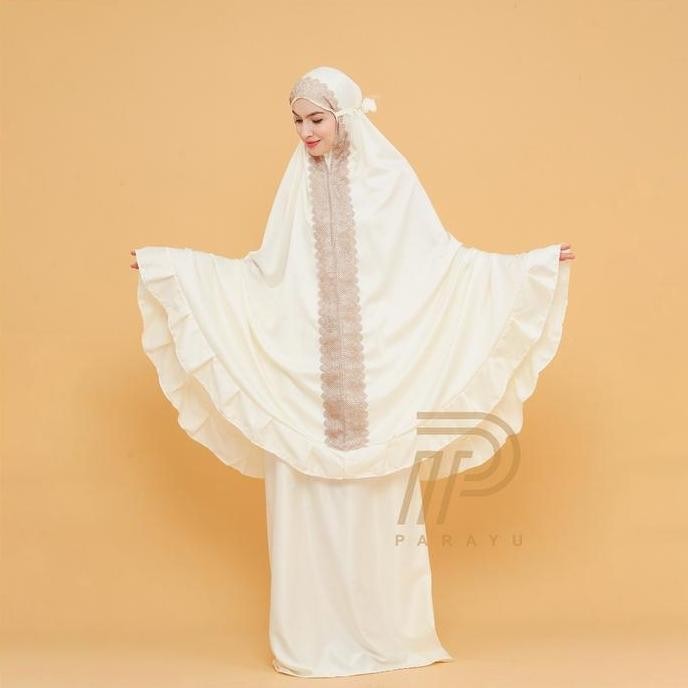 Parayu - Mukena Dewasa Velvet Polos Renda Bali Premium