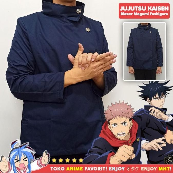 Promo Blazer Megumi Fushiguro / Inumaki Toge - Jaket Jujutsu Kaisen Cosplay Jaket Anime