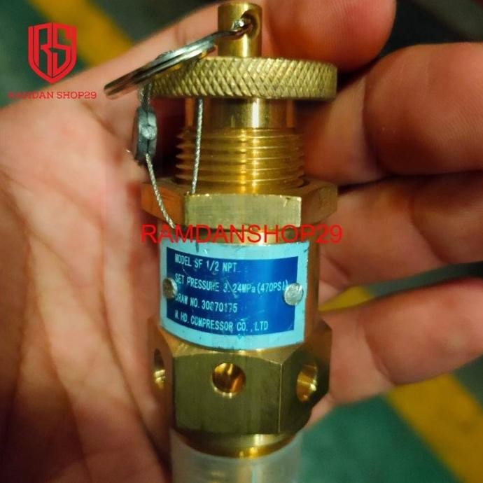 Grosir Safety Valve Kompresor Angin Screw Compresor 30 Bar 30Bar