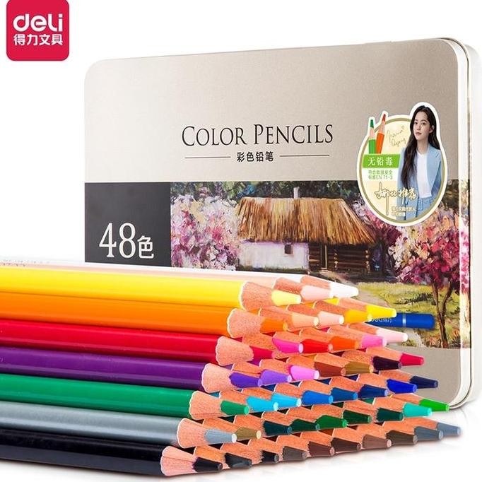 

ready Deli Pensil Warna Minyak/Oil Pencil Color High-Grade 48 Warna - 6567
