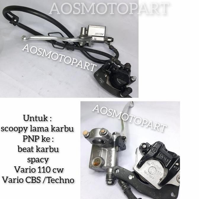 kaliper palababi cakram set handle rem depan Scoopy lama karbu ORI