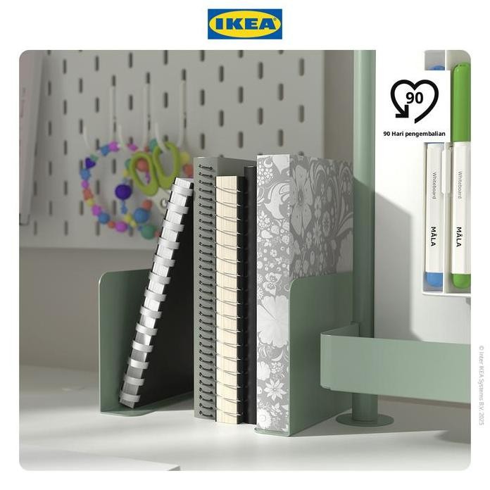 

Terlaris Ikea Relatera Penahan Buku Meja Abu-Abu Hijau Muda Isi 2Pcs