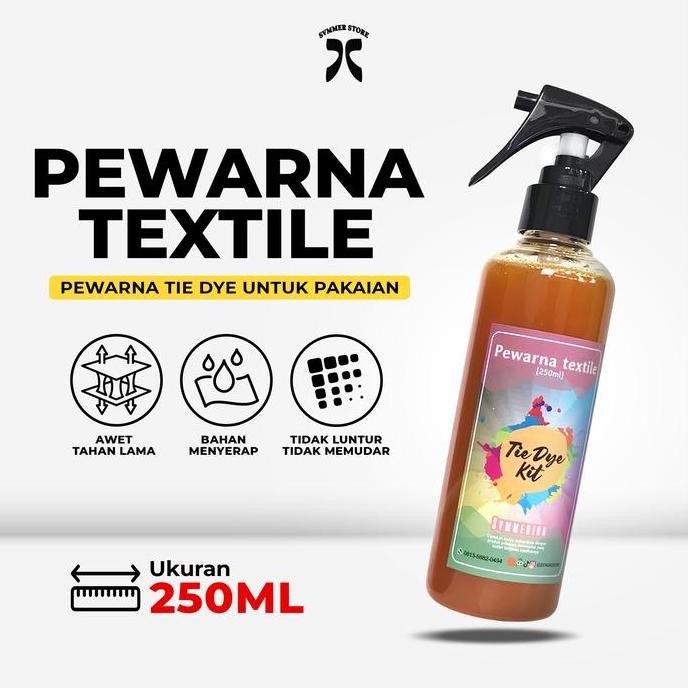 ready PEWARNA TIE DYE KIT Semprot 250ml untuk tekstil pakaian baju kaos term