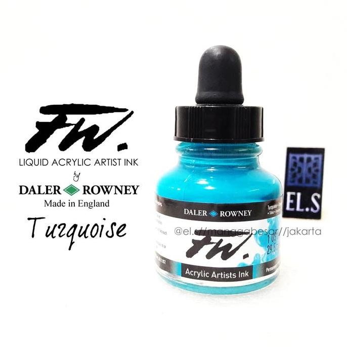 

ready Daler Rowney FW ink Turquoise ( Cat Akrilik )