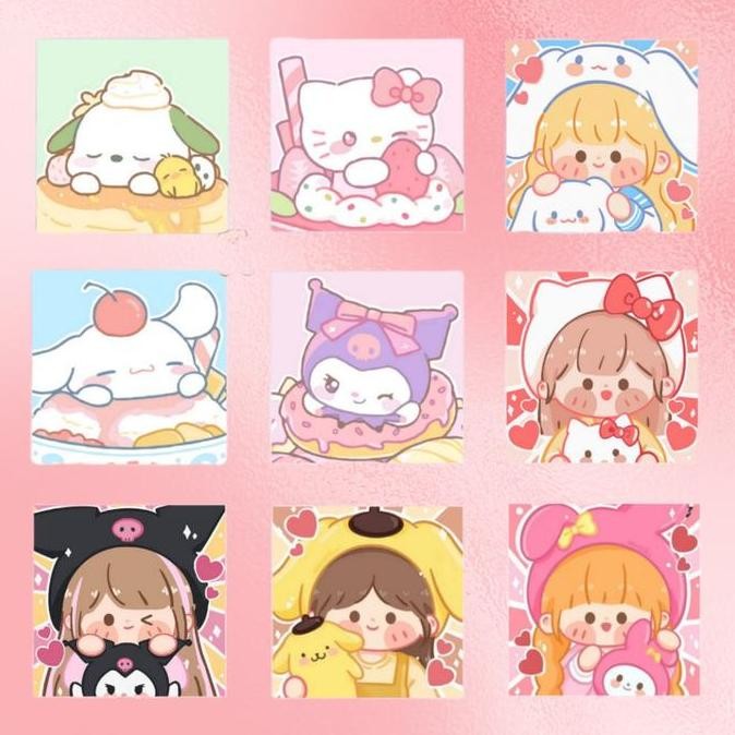 

ready Kartun DIY Painting Kit Canvas 20x20 Digital Melukis Mewarnai Kanvas Nomor Prakarya Anak Kit 1Set