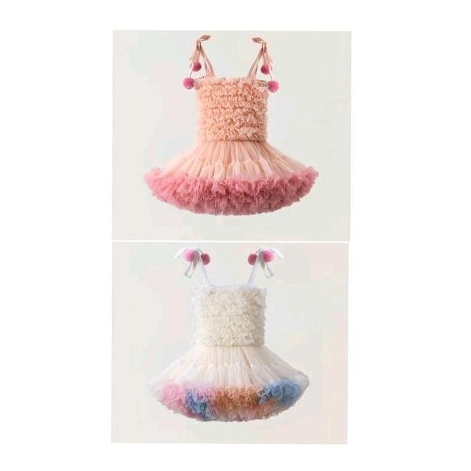 Murah Gaun Pesta Tutu Fluffy Import Anak Perempuan / Gaun Princess Import Anak Perempuan / Dress Pes