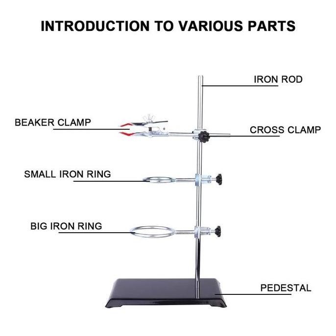 Sale 1Set Statif Dan Klem Universal Tiang Statif Batang Statif Ring Klem Statif