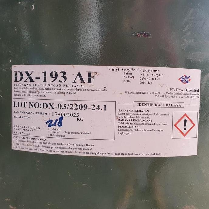 

ready DX-193 AF Vinyl Acrylic Copolymer / Binder Styrene Acrylic - 1 kg