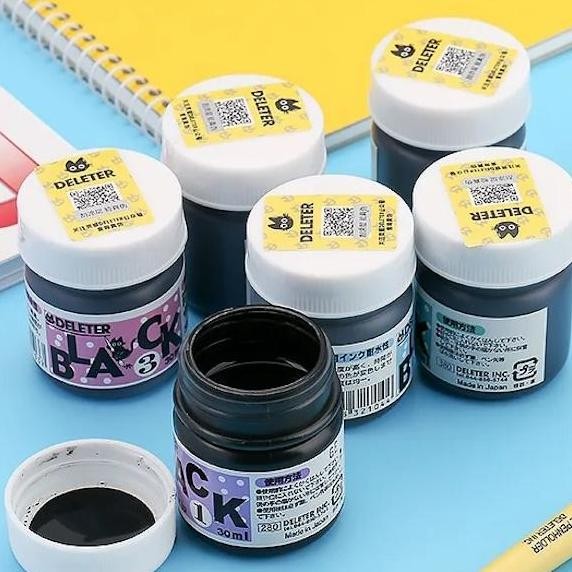 

ready Deleter Black Drawing Manga Ink 30 ml Tinta Hitam Gambar Comic Ink