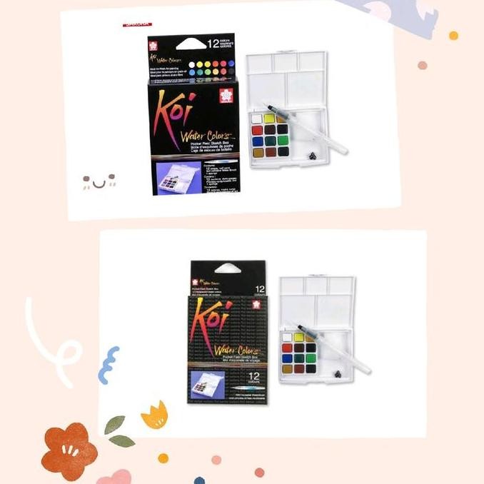 

ready SAKURA KOI POCKET FIELD SKETCH WATERCOLOR BOX SET CAT AIR DALAM KOTAK