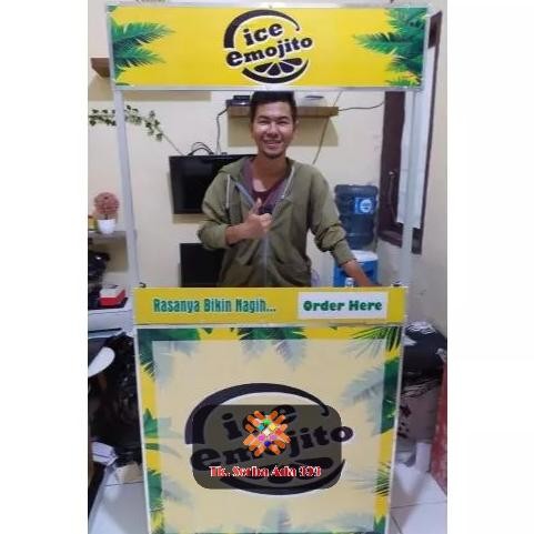marr booth portable / gerobak lipat / booth portabel / gerobak jualan / gerobak alumunium desain cus