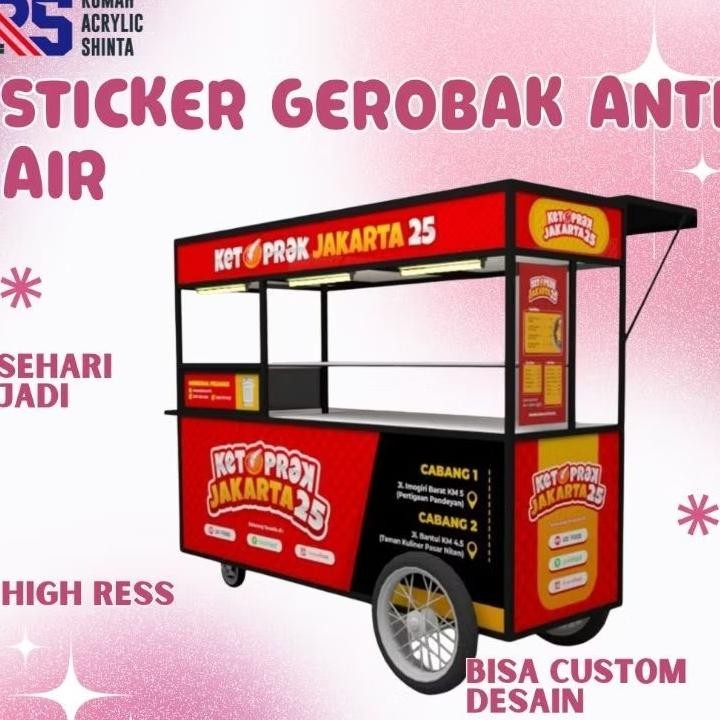

marr cetak stiker gerobak jualan custom bahan anti air