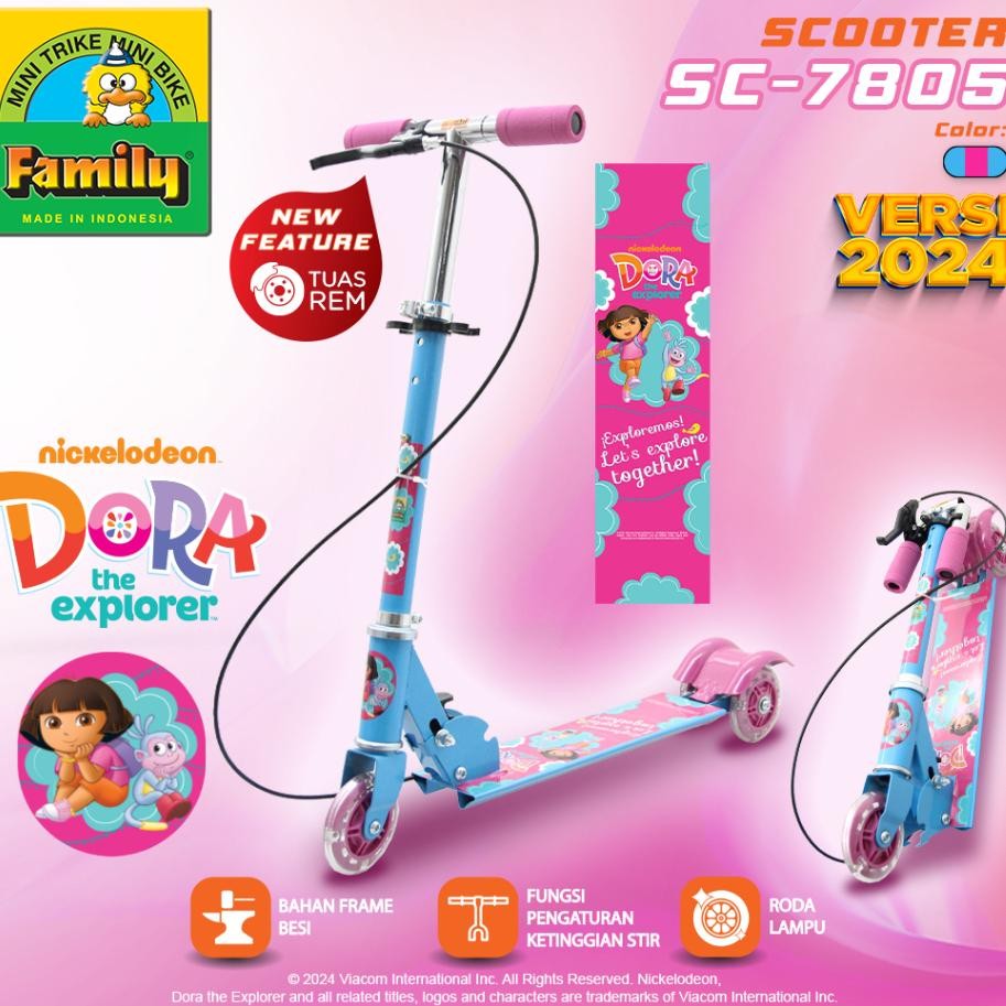 NEW Family Mainan Otopet Scooter Anak Skuter Roda 3 Bisa Lipat / Otoped Anak Lampu LED Roda SC - 780