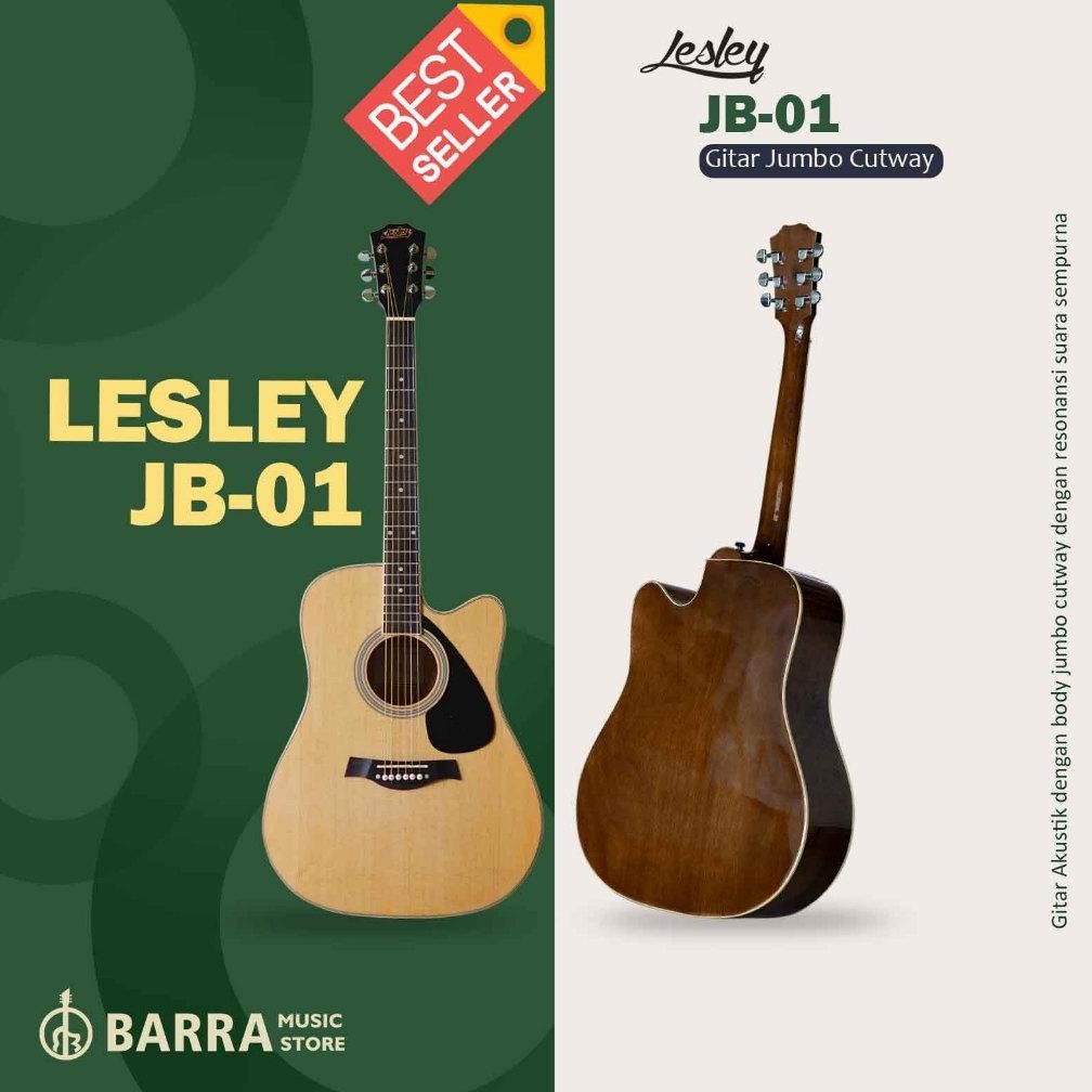 NEW Original Gitar Lesley JB01 Akustik Elektrik Full Aksesoris