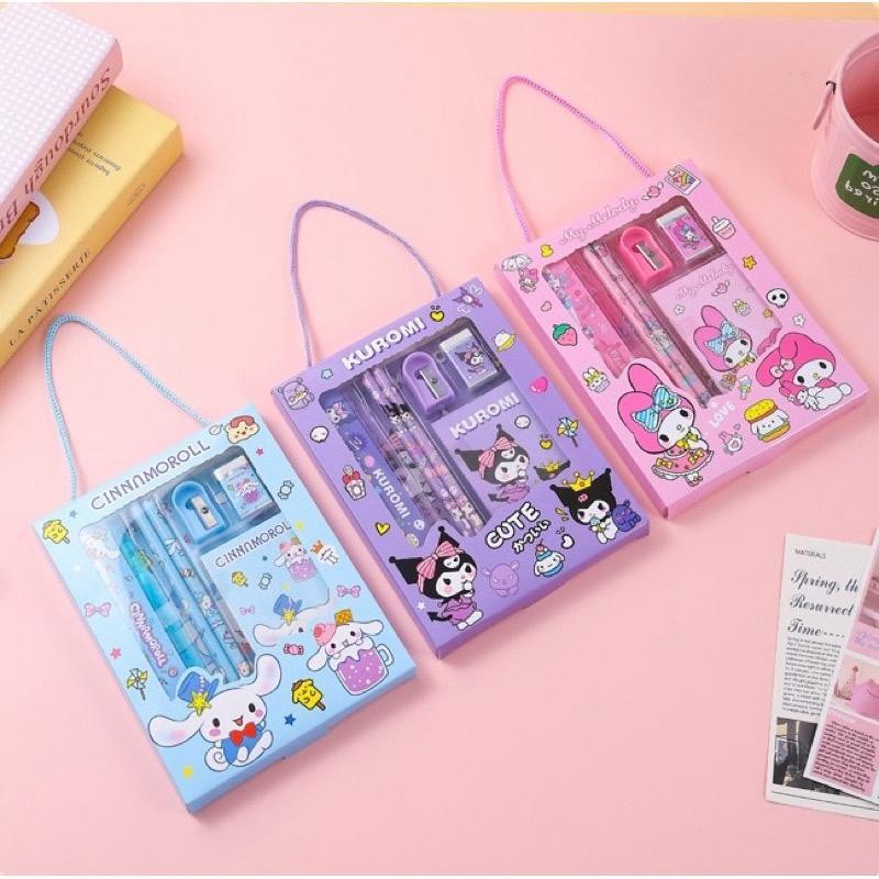 

HM - Gift Set Perlengkapan Tulis Anak Sekolah 6 in 1 / Paket Alat Tulis Sanrio