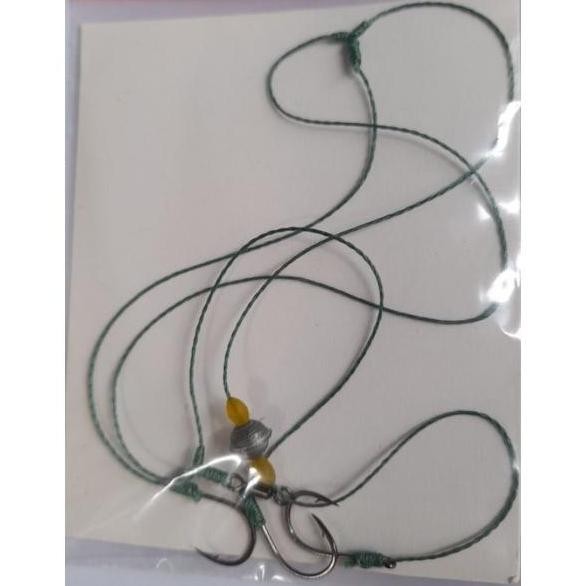 Rakitan Pancing Bawal Siap Pakai Cabang 3 Mata Kail No 5 Senar Pe 8