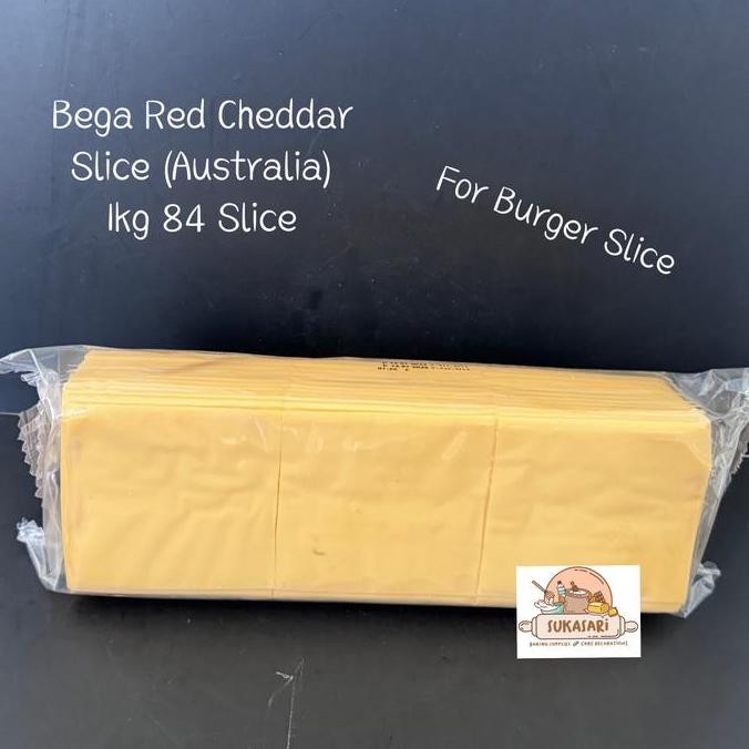 

Sale Bega Red Cheddar Slice 1Kg Keju Burger Melted Leleh Australia Burger Slice Cheese