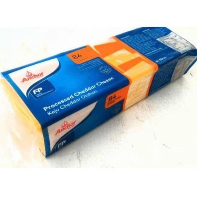 

Grosir Anchor Keju Orange Slice - Cheddar Cheese Slice 1040Gram Isi 84 Lembar