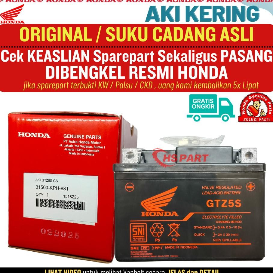 Aki Motor Kering Beat Karbu Scoopy Spacy Vario 110 CW Lama Karbu Original AHM Honda 100%