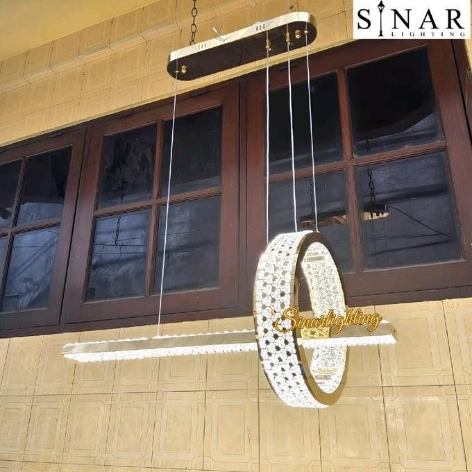 Murah Lampu Gantung Minimalis Island Gold Led Panjang 80 Cm X8805