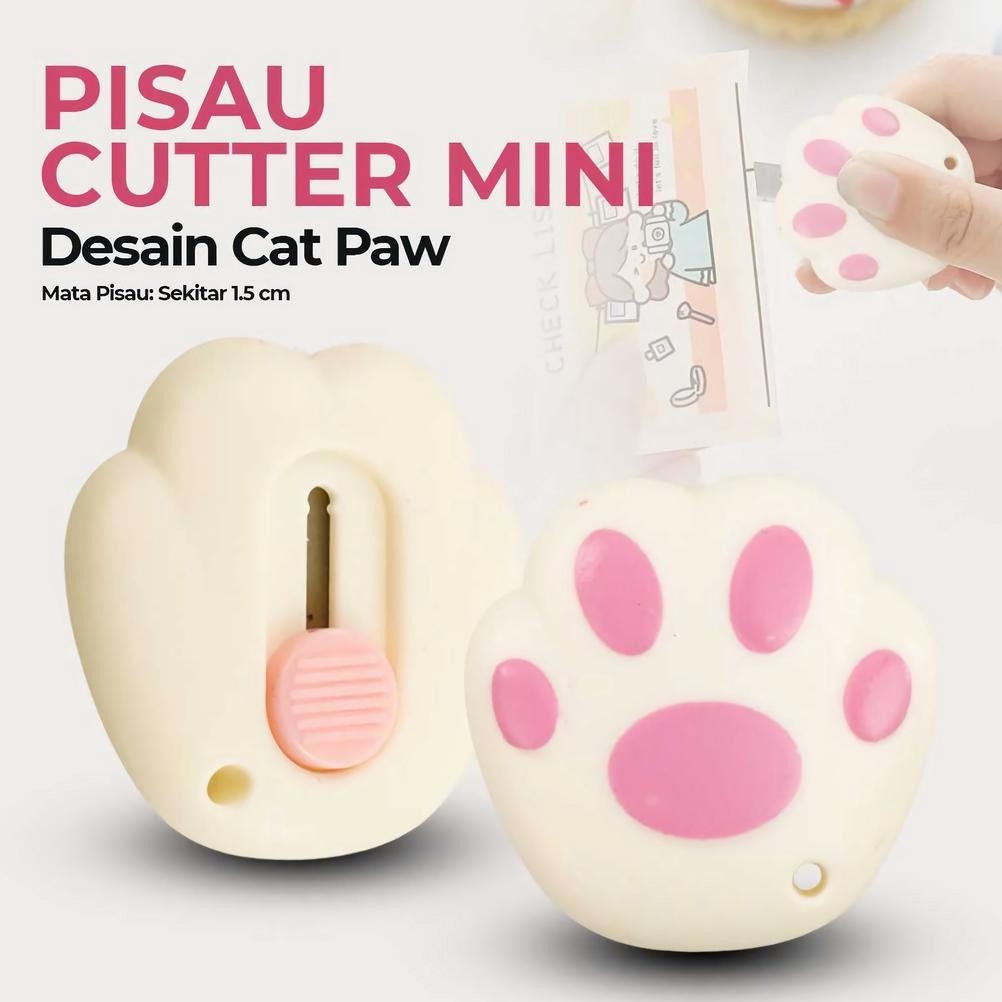 

BARU APEN PISAU CUTTER MINI PEMOTONG KERTAS DESAIN KAKI KUCING ALAT TULIS KANTOR - OL-6101