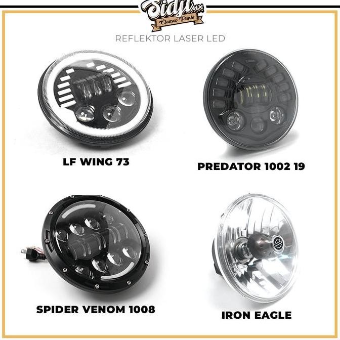 Reflektor Lampu Laser Led Headlht HALLEY HARLEY Z750 Cyclop HR Predator GT70 LF 7 5,7 Inch 7 Inch 10