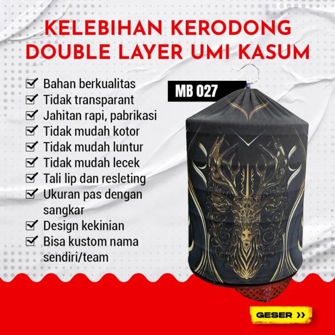 Kerodong Murai Batu Double Layer Pilihan Umi Kasum| Motif MB 027