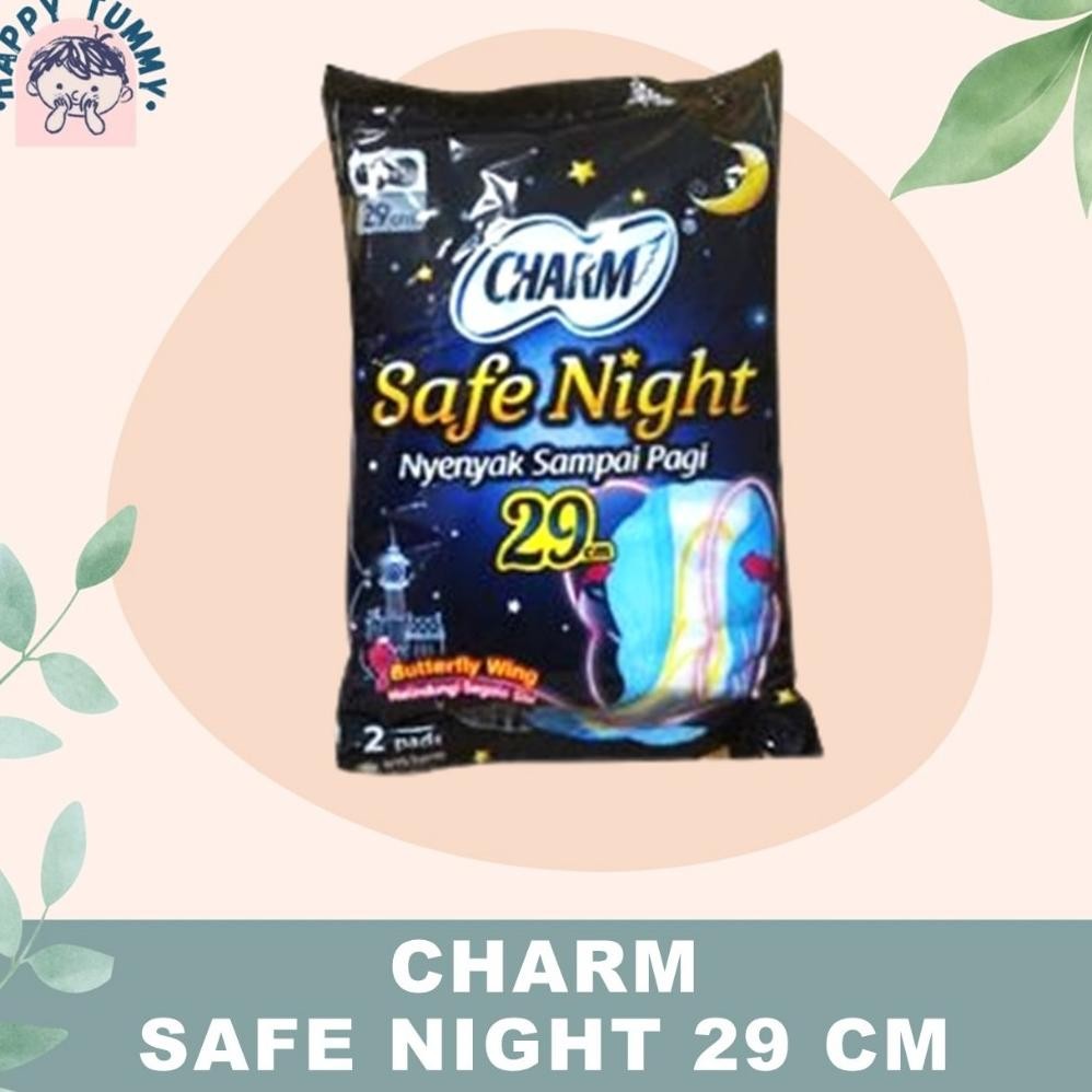 Charm Safe Night 29/ 35 cm Renceng. pembalut malam. RCG SV9