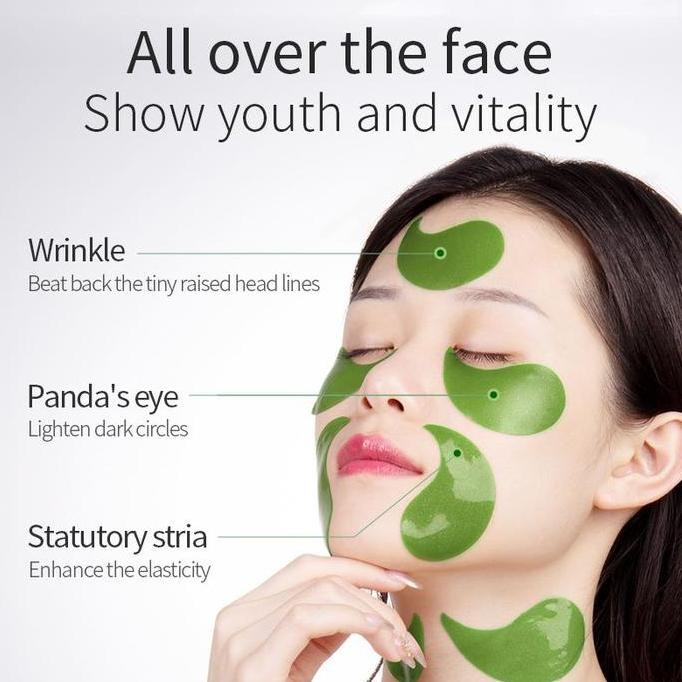 Masker Mata Eye Mask Penghilang Kantung mata panda Anti Kerut Aging Bisa Untuk Leher Pipi Isi 60 Lem