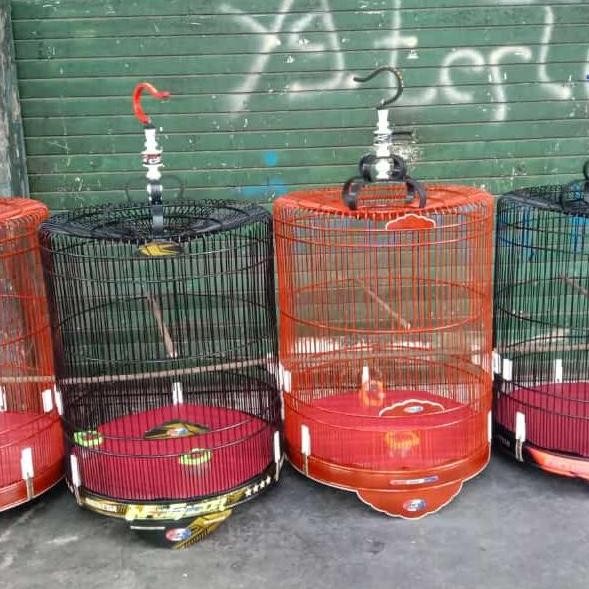 sangkar/kandang murai Rafi no 3 warna hitam airbrush (gojek/grab)