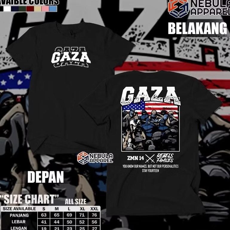 Promo T-Shirt Gaza X Rabels Vol2 Hri Zemen Kaos Distro Pria Wanita Kaos Pakaian Priafree Sticker