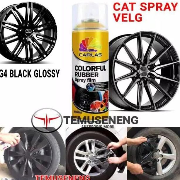 Spot Barang  C5 Abu Grey Doff Carlas Rubber Spray Paint 400 Ml Cat Velg Mobil Motor
