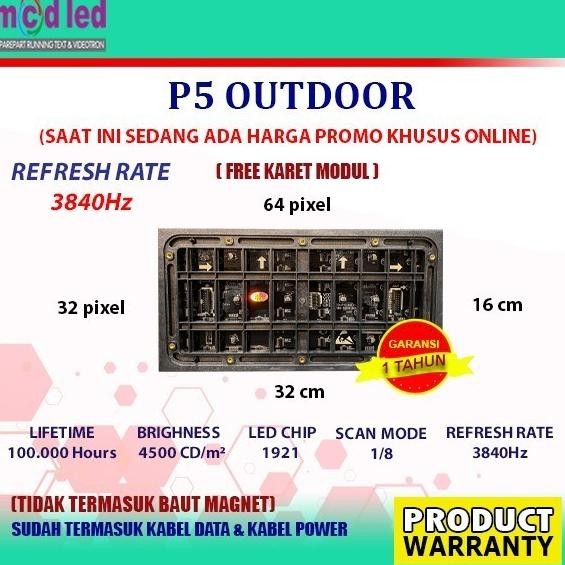 PANEL MODUL LED P5 SMD RGB FULL COLOR OUTDOOR CAILIANG